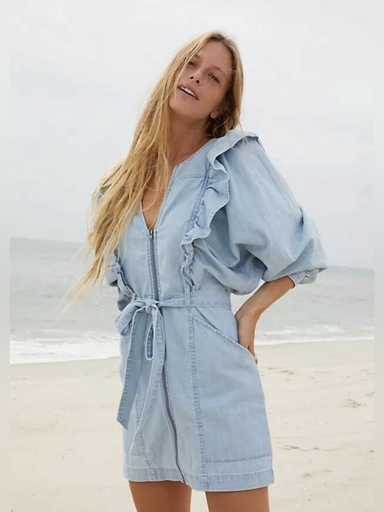 Free People Dresses & Skirts - Free People Imogene Denim Mini Dress